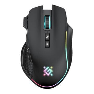 Defender Bežična optička gaming miš Defender Thunder GM-213, 1600 dpi, crna, rgb, punjiv, 8 tipki