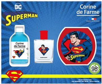 FORTE SWEEDEN Corine DE farme Disney Superman poklon set (toaletna voda 50 ml + pjenasti gel 3 u 1 300 ml + kutija s grickalicama)