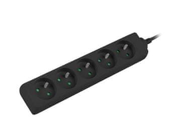 Lanberg produžna traka 3m crna 5x 230V PL, kabel od punog bakra