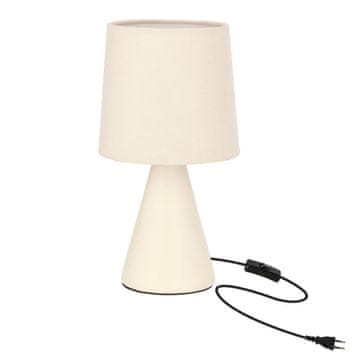 Dekorativna keramička stolna lampa s baršunastim sjenilom, bež, 1xE14 40W SATTI Candellux