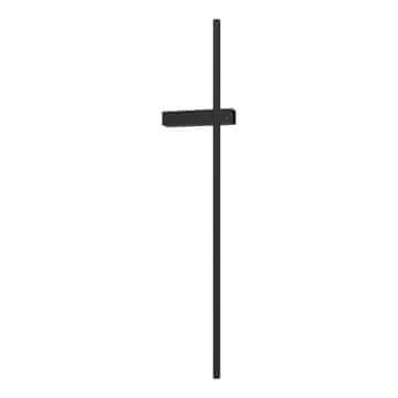 Minimalistička zidna svjetiljka, izduženi crni štap, 90 cm, za dnevni boravak, spavaću sobu, topla boja, LED 12W, VISION Milagro