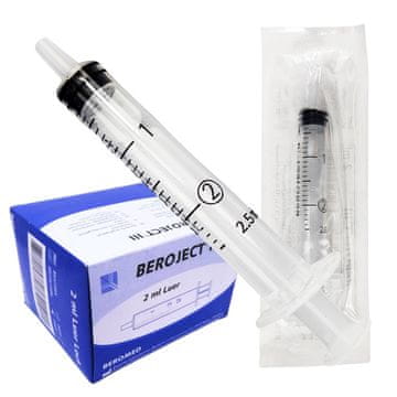 BE Beroject III 2ml trodijelna Luer šprica 100 kom