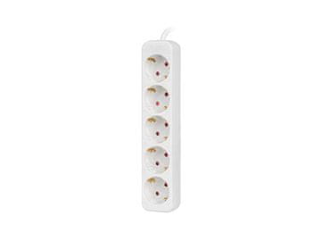 Lanberg produžna letvica 1,5 m bijela 5x 230V Schuko, kabel od punog bakra