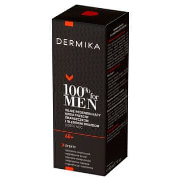 Dermika 100% za muškarce Snažno regenerirajuća krema protiv bora i dubokih brazdi 60+ dan/noć 50 ml