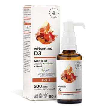 Aura Herbals Vitamin D3 4000 IU s MCT kapi 50 ml