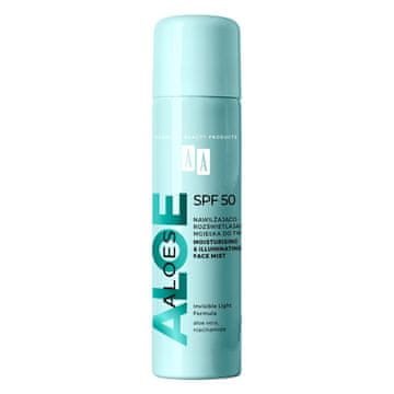 AA Aloe hidratantna i posvjetljujuća maglica za lice SPF50 100 ml