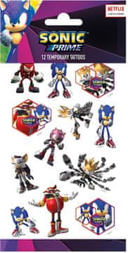 INNA Privremene tetovaže za pranje Jež SONIC, igra bajka, licenca, rođendan, 12 kom.