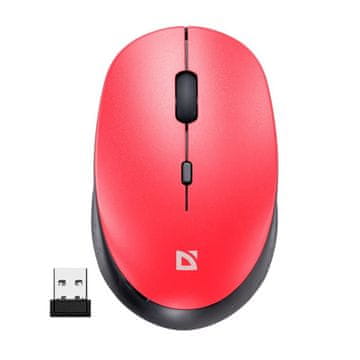 Defender Bežična optička tiho miš bez klika Defender AURIS MB-027, 1600 dpi, crvena