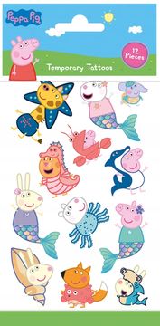 Amscan Privremene tetovaže Peppa Pig bajka rođendanski festival 12 kom.