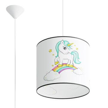 Okrugla dječja viseća lampa s jednorogom Ø30 cm UNICORN 1xE27 15W SL.1412 Sollux Lighting