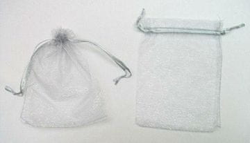 organza vrećica 30x19cm srebrna 12kom | 0036