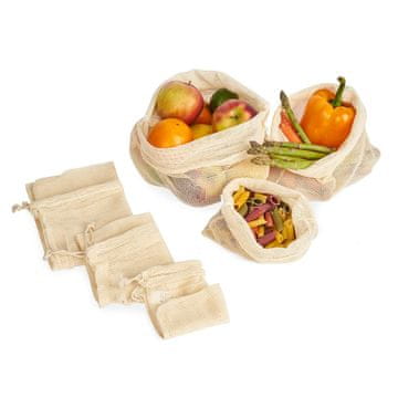 Pamučne vrećice No Waste, 6 kom., različitih veličina