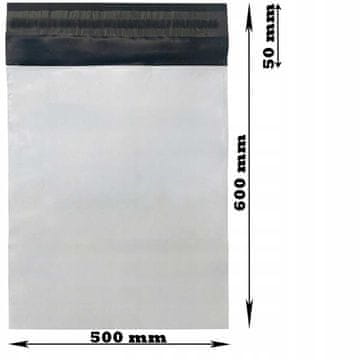 Polietilenske kutije za kurirske pošiljke Bijele XL 500 x 600 mm - 50 kom. 2344