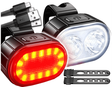 PREDNJA I STRAŽNJA SVJETLA ZA BICIKL NA VOLANU, MOĆNO LED USB SVJETLO NA BATERIJE