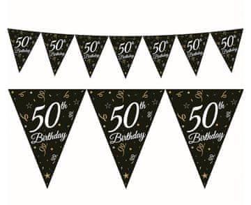 GoDan Papirnati vijenac s zastavicama Beauty&Charm "50" 28 x 270 cm GP-GF50