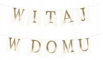 Baner dobrodošlice u dom, zlatni, 1 kom.