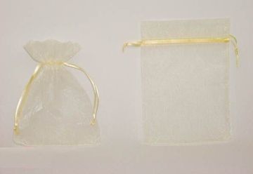 ecru organza vrećice 12 x 15 cm, pakiranje od 12, Tort-0032