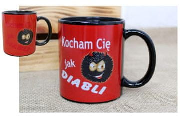 Volim te kao vrag Čarobna keramička šalica 9,5x8 cm 380 ml CKZ-102