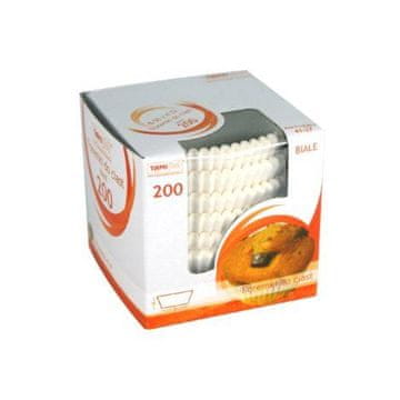 Bijeli papirnati kalupi za muffine 50x32 A'200 | 41-27