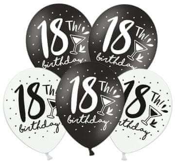 Balony 30cm 18th! birthday mix 5szt.