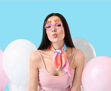 GoDan Ružičaste KISS ME naočale za zabavu, kugla za foto štand