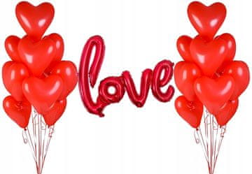 Valentinovski set, srca baloni + Love 1 kom.