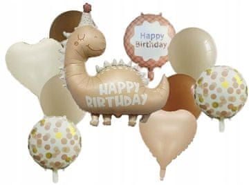 Mejix Bukiet Zestaw Balonów Happy Birthday DINOZAUR Dino Serca Urodziny 10szt.
