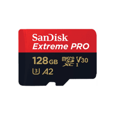 SanDisk 128GB Extreme PRO microSDXC UHS-I memorijska kartica s adapterom