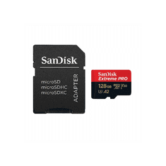 SanDisk 128GB Extreme PRO microSDXC UHS-I memorijska kartica s adapterom