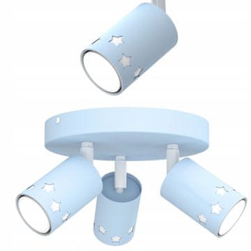 moonlight DJEČJA STROPNA LAMPA ZA DJEČAKE LED PLAVE ZVIJEZDE