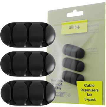 Allity ASA-400 set organizatora kabela, 3 dijela, crni