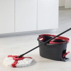 Dirt Devil Komplet za čišćenje podova i površina, 360° rotirajući mop, kanta 16L, ultra lagan, izdržljiv, crno-crveni