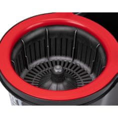 Dirt Devil Komplet za čišćenje podova i površina, 360° rotirajući mop, kanta 16L, ultra lagan, izdržljiv, crno-crveni