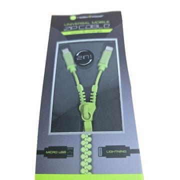 BaseTech USB punjački kabel sa zatvaračem (micro USB i Lightning)