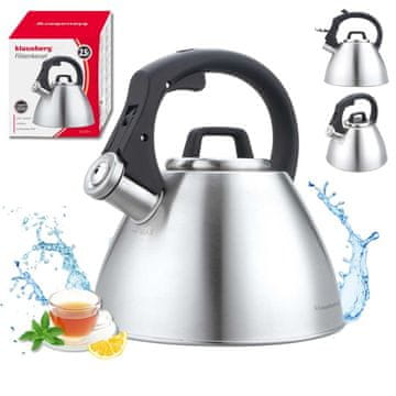 KLAUSBERG ČELIČNI KUHALO ZA VODU S ZVIŽDALJKOM 2,5 L KB-7951