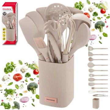 KLAUSBERG SET OD 12 SILIKONSKIH KUHINJSKIH PRESADA U STALKU KB-9012
