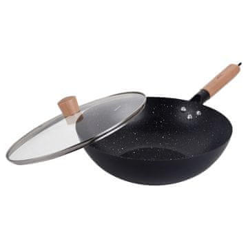 KINGHoff WOK S POKLOPCOM OD MRAMORNOG PREMAZA 30 cm KINGHOFF KH-1984
