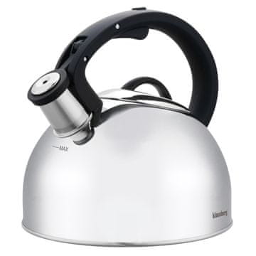 KLAUSBERG ČELIČNI KUHALO ZA VODU S ZVIŽDALJKOM 2,5 L KLAUSBERG KB-7910