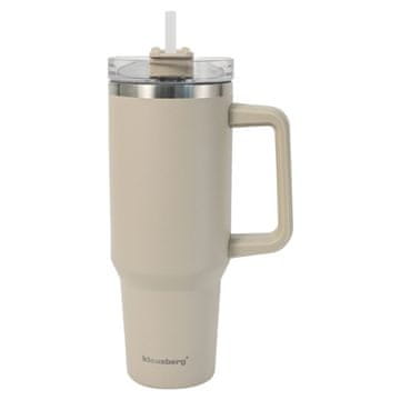 KLAUSBERG ČELIČNA TERMO ŠALICA 1100 ml S RUČKOM I SLAMKOM KLAUSBERG KB-7944