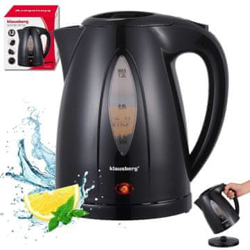 KLAUSBERG ELEKTRIČNO KUHALO ZA VODU 1,2 L KB-9001 CRNO