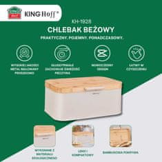 KINGHoff KINGHOFF KH-1928 ČELIČNA KUTIJA ZA KRUH S POKLOPCOM OD BAMBUSOVA