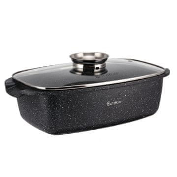 EliteHoff MRAMORNA TAVA ZA PEČENJE 6,5 L S POKLOPCOM I AROMATIZATOROM E-7051