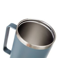 Banquet ČELIČNA TERMO ŠALICA 1200 ml S RUČKOM I SLAMKOM BANQUET TWAIN SIVA