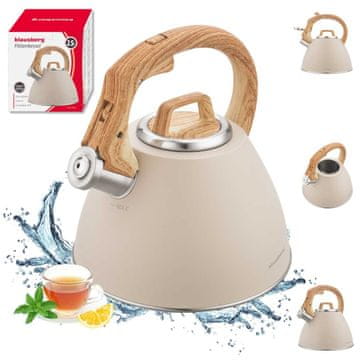 KLAUSBERG ČELIČNI KUHALO ZA VODU S ZVIŽDALJKOM 2,5 L KB-7954