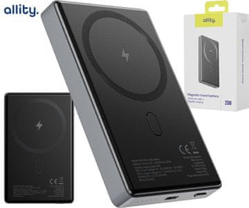 Allity APB-300 punjiva baterija, 10.000 mAh, 20 W, brzo punjenje, siva