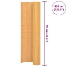 Vidaxl Dvostrana vrtna ograda 90 x 400 cm žuta