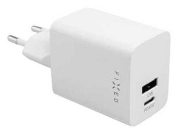 FIXED Mrežni punjač Mini, USB-C PD/ USB, 45W - white