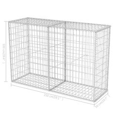 Vidaxl Gabionska košara od pocinčanog čelika 150 x 50 x 100 cm
