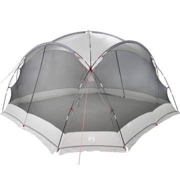 Vidaxl Šator s mrežom protiv komaraca s krovom Siva 434 x 434 x 230 cm