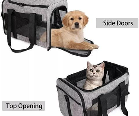 Pet Transport sivo-crna torba za životinje